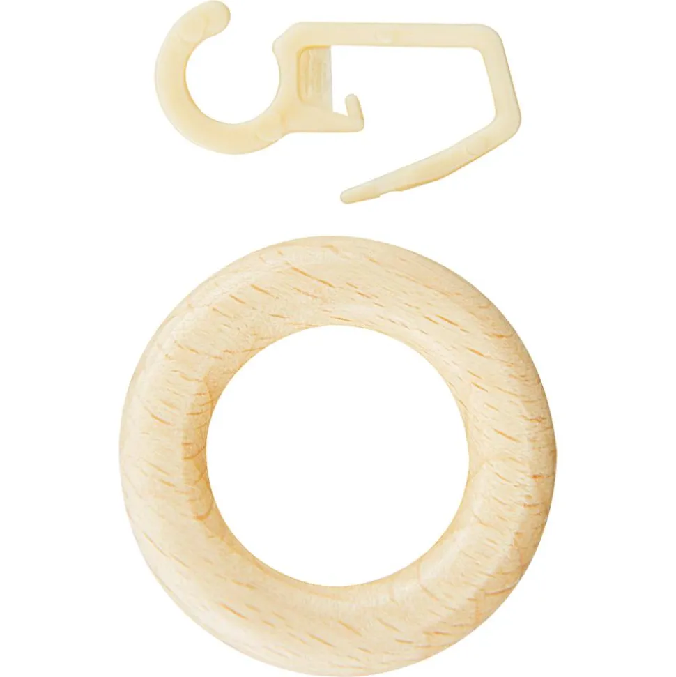 Gardinia Ringe mit Haken Kiefernholz Ø 21 mm 10 Stück