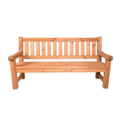 Gartenbank 'Allgäu' 3-Sitzer Kiefernholz braun 184 x 96 x 69,5 cm