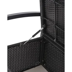 Gartenbank 'Ferrara' 2-Sitzer Aluminium schwarz 117 x 86 x 58 cm