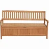 Gartenbank 'Houston' 3-Sitzer Eukalyptusholz braun 157 x 90 x 59 cm