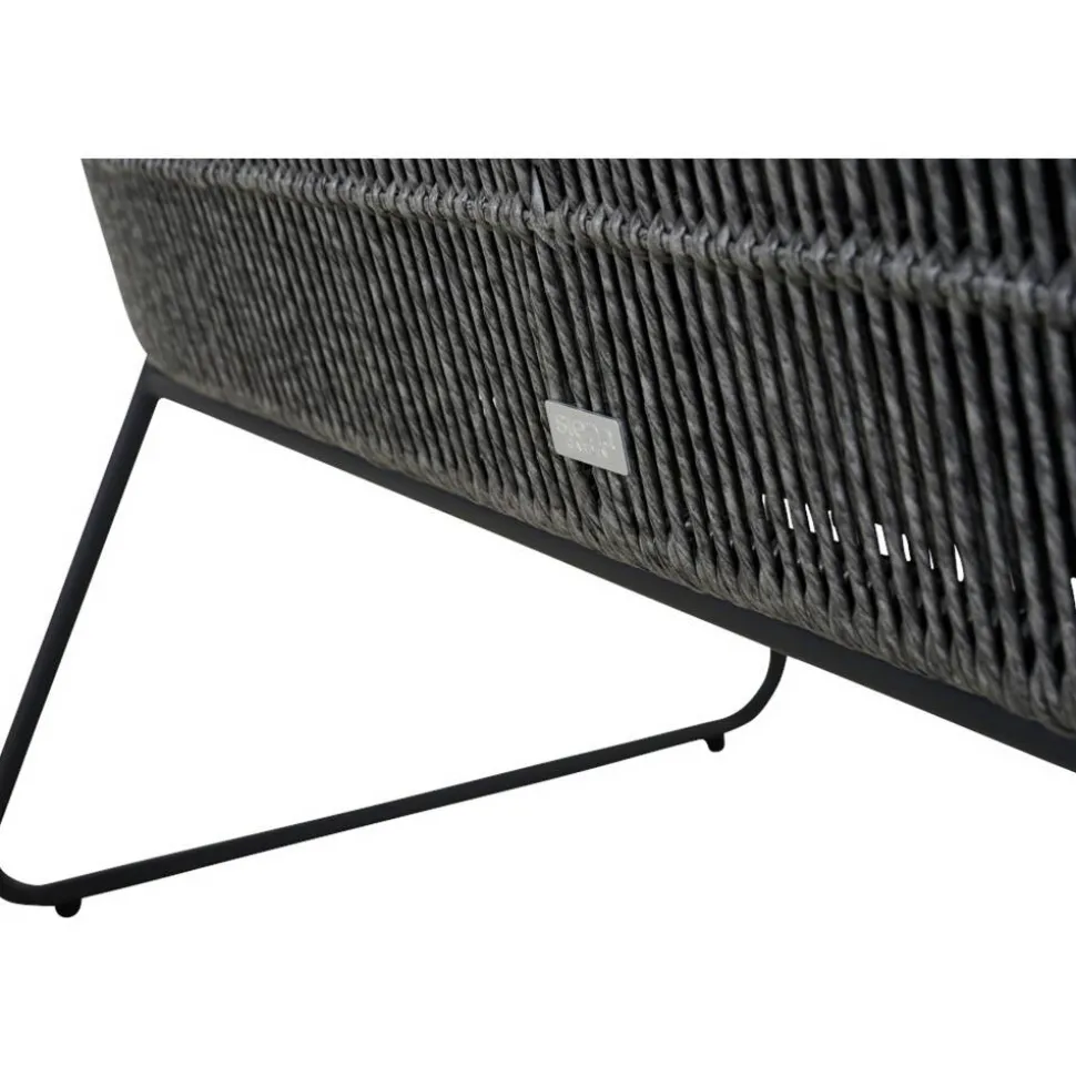 Gartenbank 'Kansas' 2-Sitzer Edelstahl/Aluminium anthrazit 135 x 85 x 70 cm