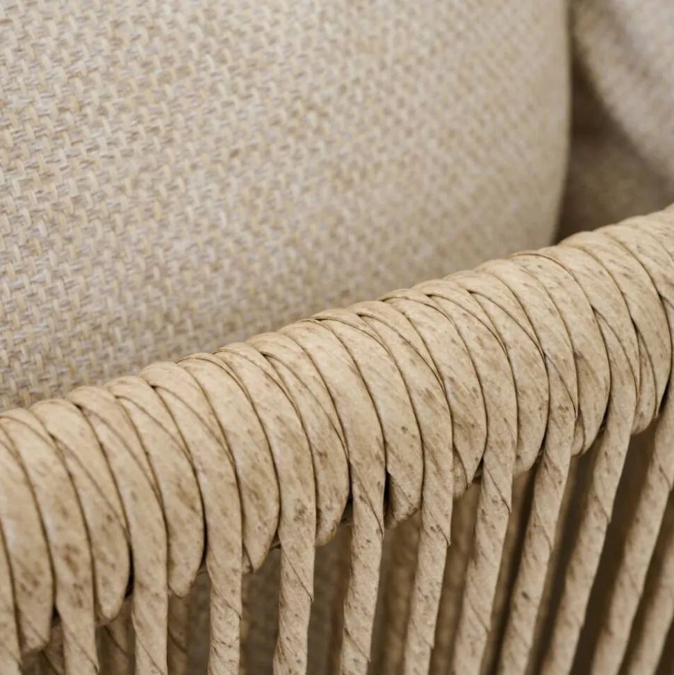 Gartenbank 'Kansas' 2-Sitzer Edelstahl/Aluminium taupe 135 x 85 x 70 cm