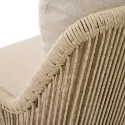 Gartenbank 'Kansas' 2-Sitzer Edelstahl/Aluminium taupe 135 x 85 x 70 cm