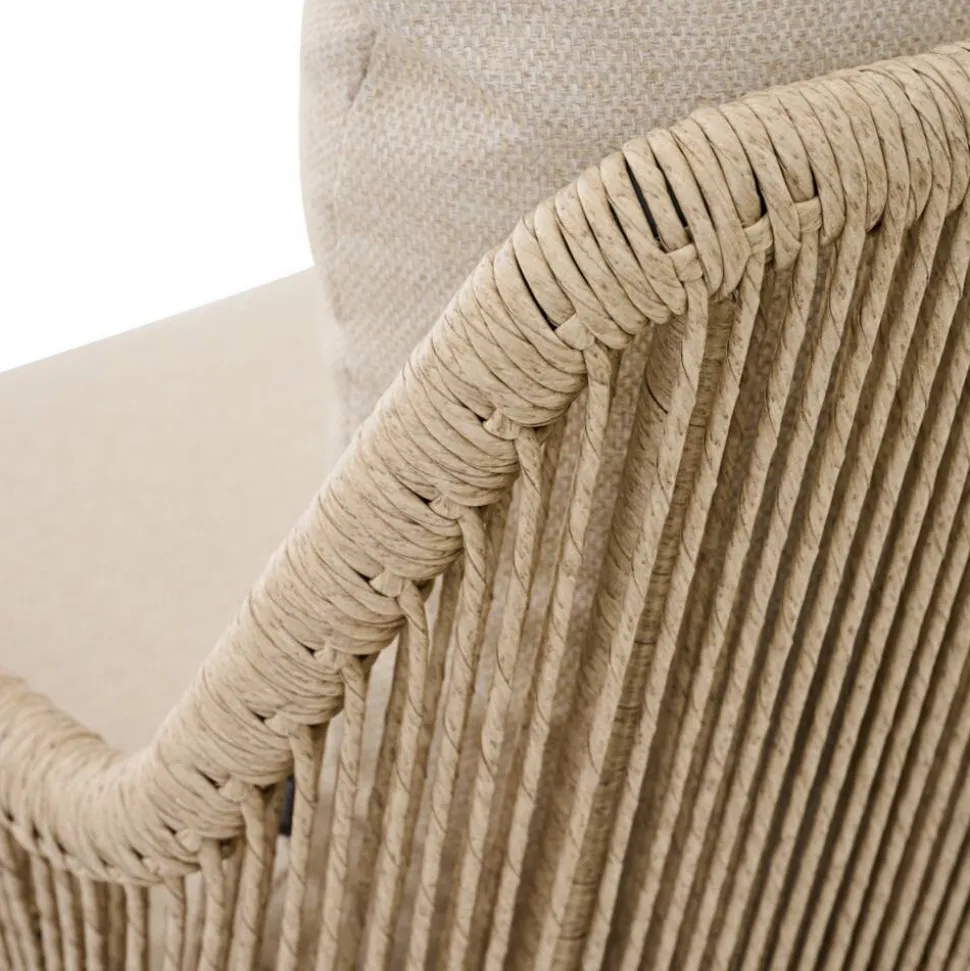 Gartenbank 'Kansas' 2-Sitzer Edelstahl/Aluminium taupe 135 x 85 x 70 cm
