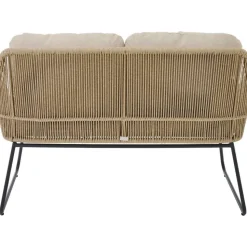 Gartenbank 'Kansas' 2-Sitzer Edelstahl/Aluminium taupe 135 x 85 x 70 cm