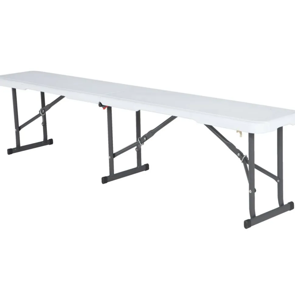 Gartenbank klappbar Stahl weiß 183 x 42 x 29 cm