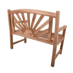 Gartenbank 'Larissa' 2-Sitzer Teakholz braun 110 x 92 x 64 cm