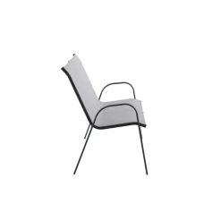 Gartenbank 'Laura' 2-Sitzer Stahl hellgrau 73 x 113 x 93 cm