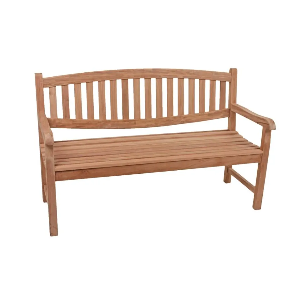 Gartenbank 'Lombok' 3-Sitzer Teakholz braun 150 x 93 x 63 cm