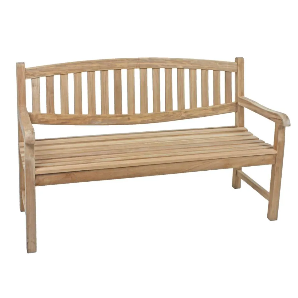 Gartenbank 'Lombok' 3-Sitzer Teakholz braun 150 x 93 x 63 cm
