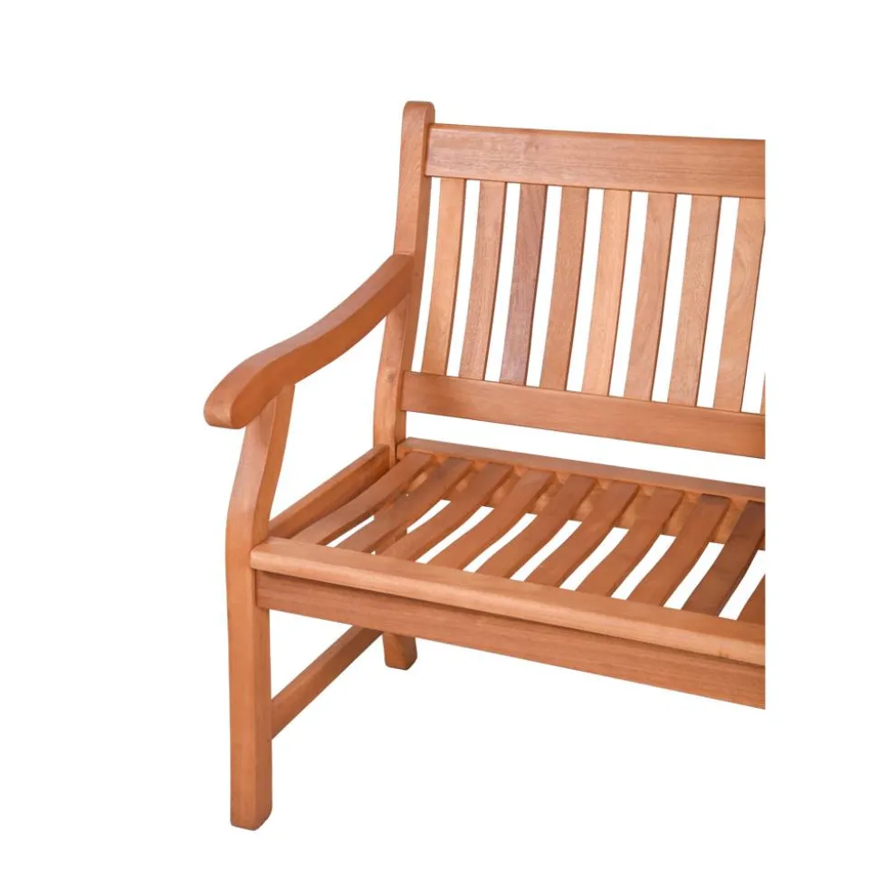 Gartenbank 'New Jersey' 3-Sitzer Eukalyptusholz braun 158 x 90 x 68 cm