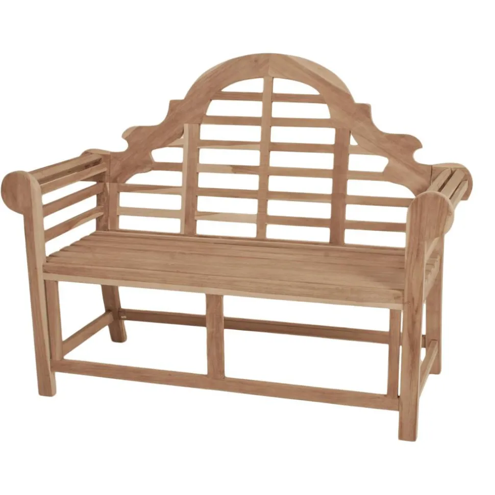 Gartenbank 'Picadilli' 2-Sitzer Teakholz braun 133 x 103 x 57 cm
