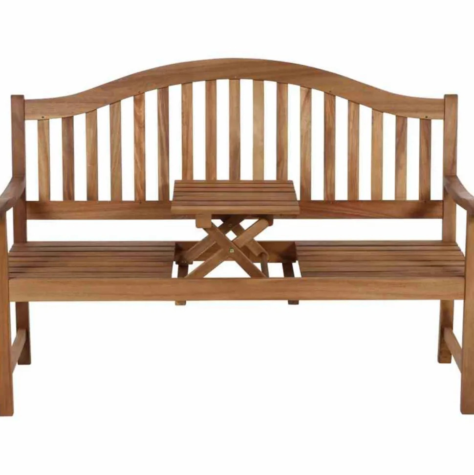 Gartenbank 'Pisa' 3-Sitzer Akazienholz braun 150 x 104 x 66 cm