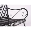 Gartenbank 'Porak' 2-Sitzer Stahl schwarz 60 x 97 x 111,5 cm