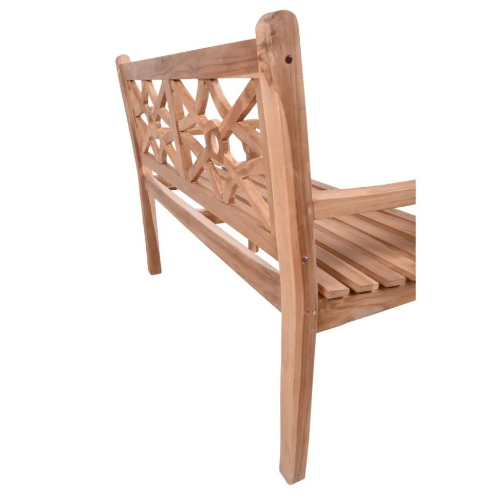 Gartenbank 'Sayang' 2-Sitzer Teakholz braun 120 x 92 x 64 cm