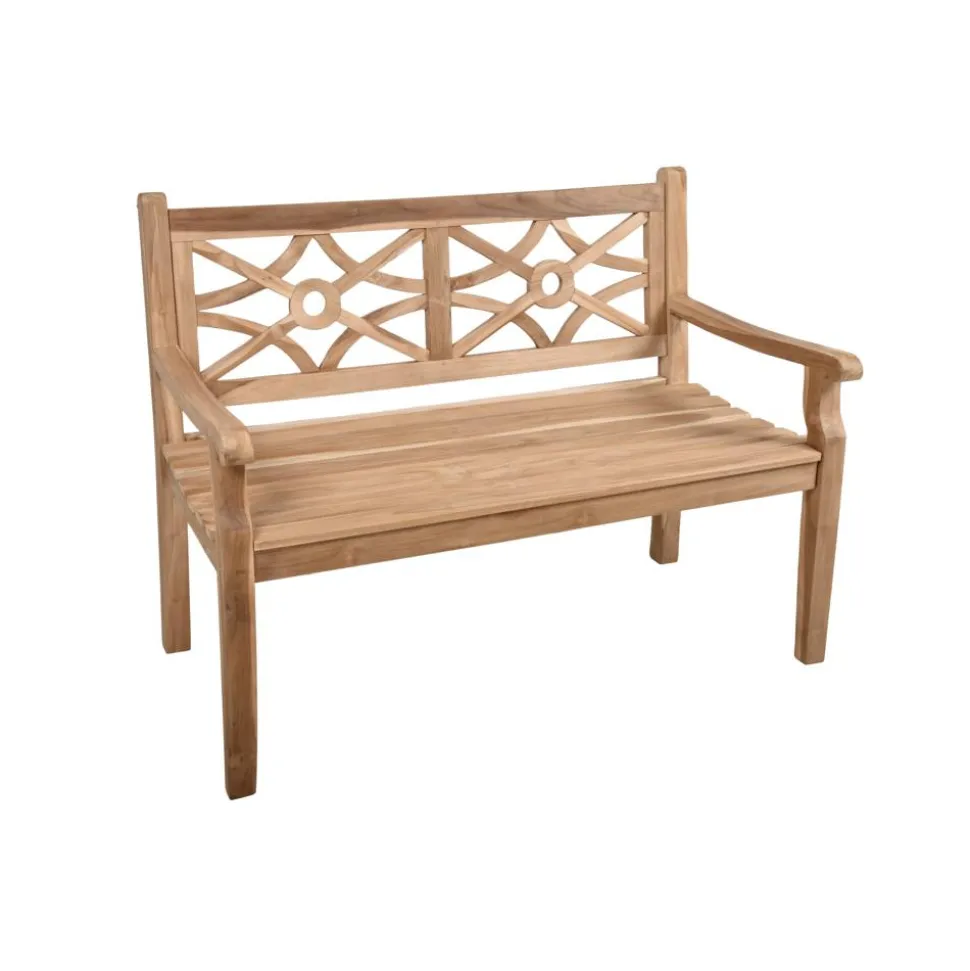 Gartenbank 'Sayang' 2-Sitzer Teakholz braun 120 x 92 x 64 cm