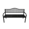 Gartenbank 'Segula' 3-Sitzer Stahl schwarz 150 x 89 x 60 cm