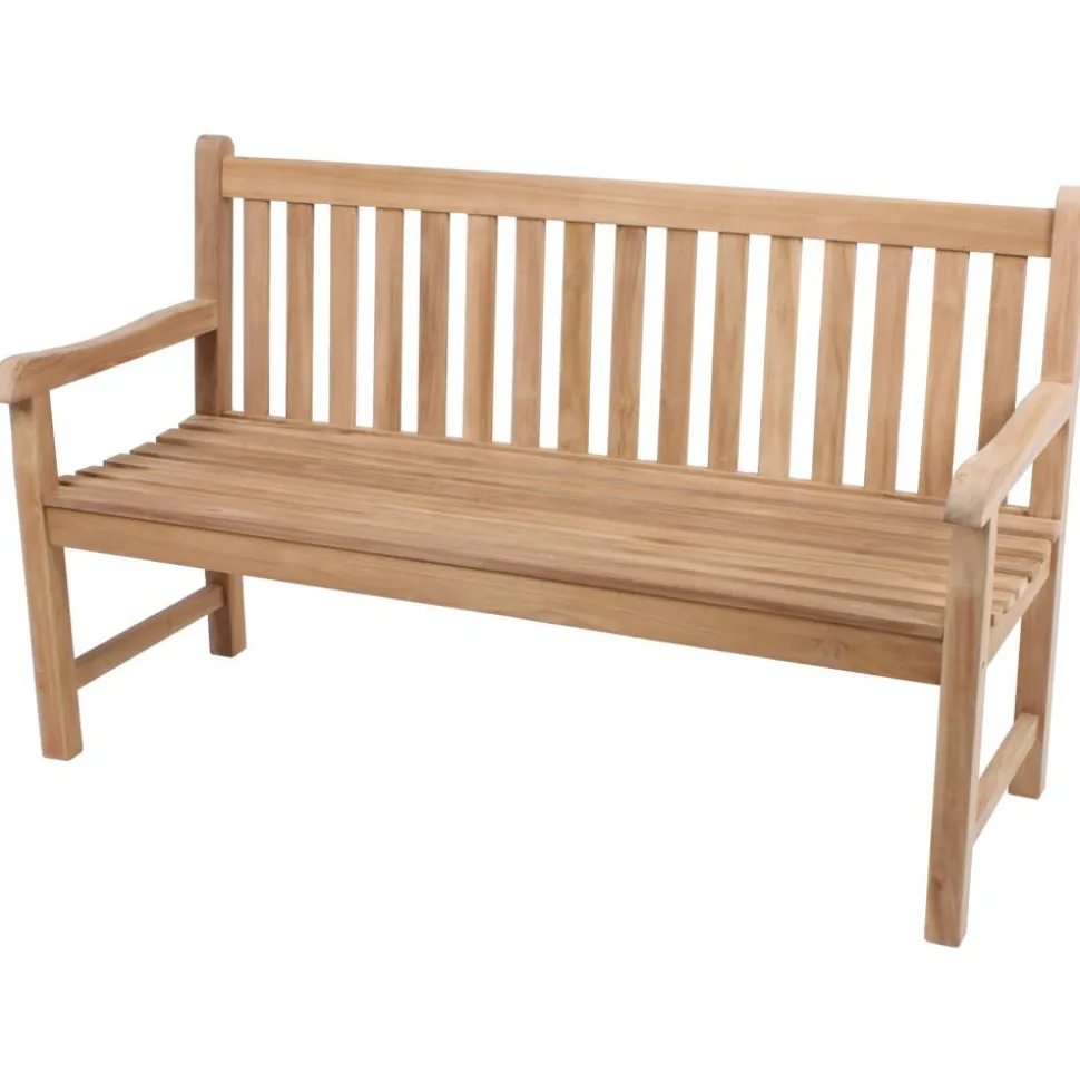 Gartenbank 'Solo' 3-Sitzer Teakholz braun 63 x 92 x 150 cm
