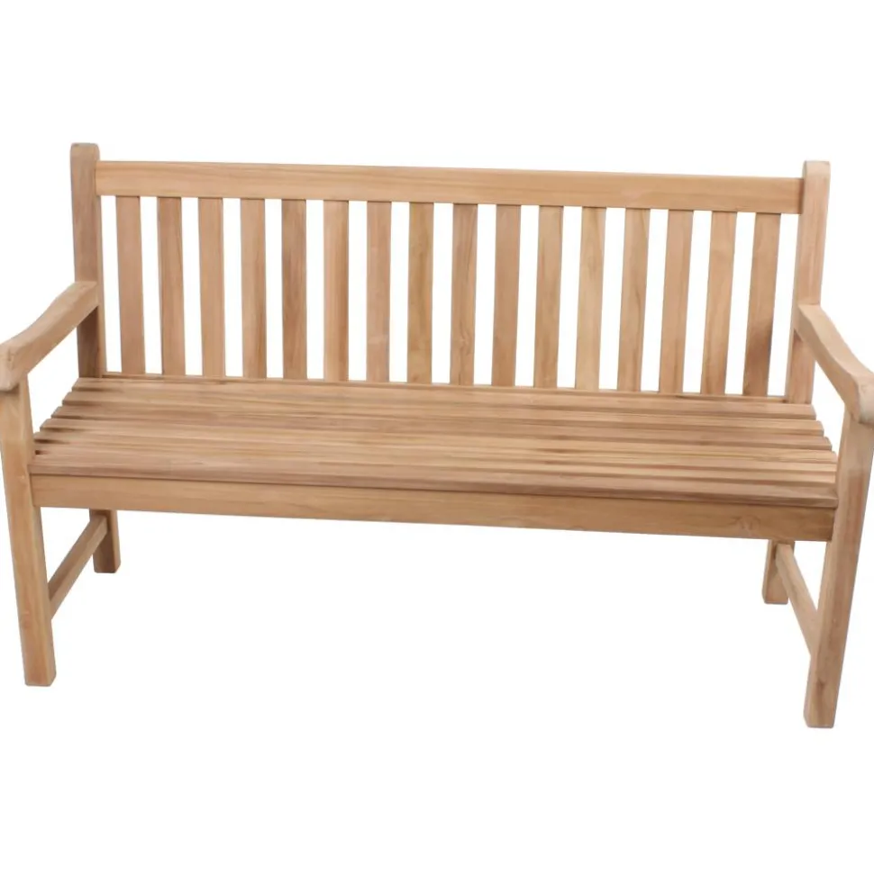 Gartenbank 'Solo' 3-Sitzer Teakholz braun 63 x 92 x 150 cm