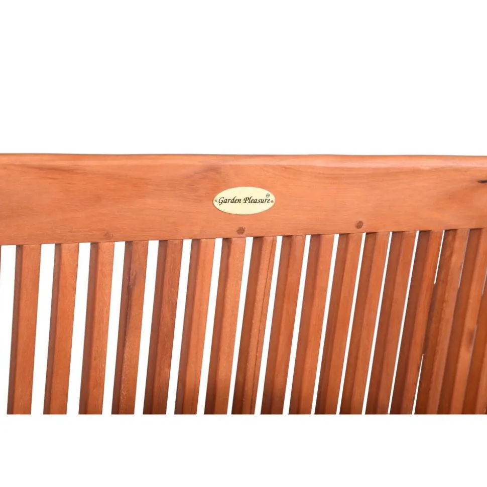 Gartenbank 'Stockholm' 2-Sitzer Eukalyptusholz braun 127 x 90 x 59 cm