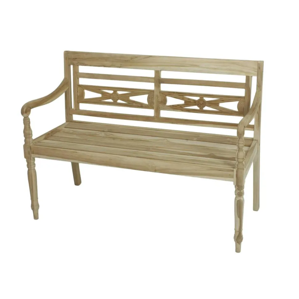 Gartenbank 'Sumatra' 2-Sitzer Teakholz braun 120 x 86 x 55 cm