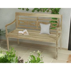 Gartenbank 'Sumatra' 2-Sitzer Teakholz braun 120 x 86 x 55 cm