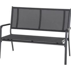 Gartenbank 'Tesoro' 2-Sitzer Aluminium anthrazit 138,5 x 97 x 67 cm
