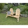 Gartenbank 'Timber' 2-Sitzer Holz hellbraun 155 x 104 x 83 cm
