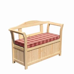 Gartenbank 2-Sitzer Holz hellbraun 130 x 93 x 50 cm
