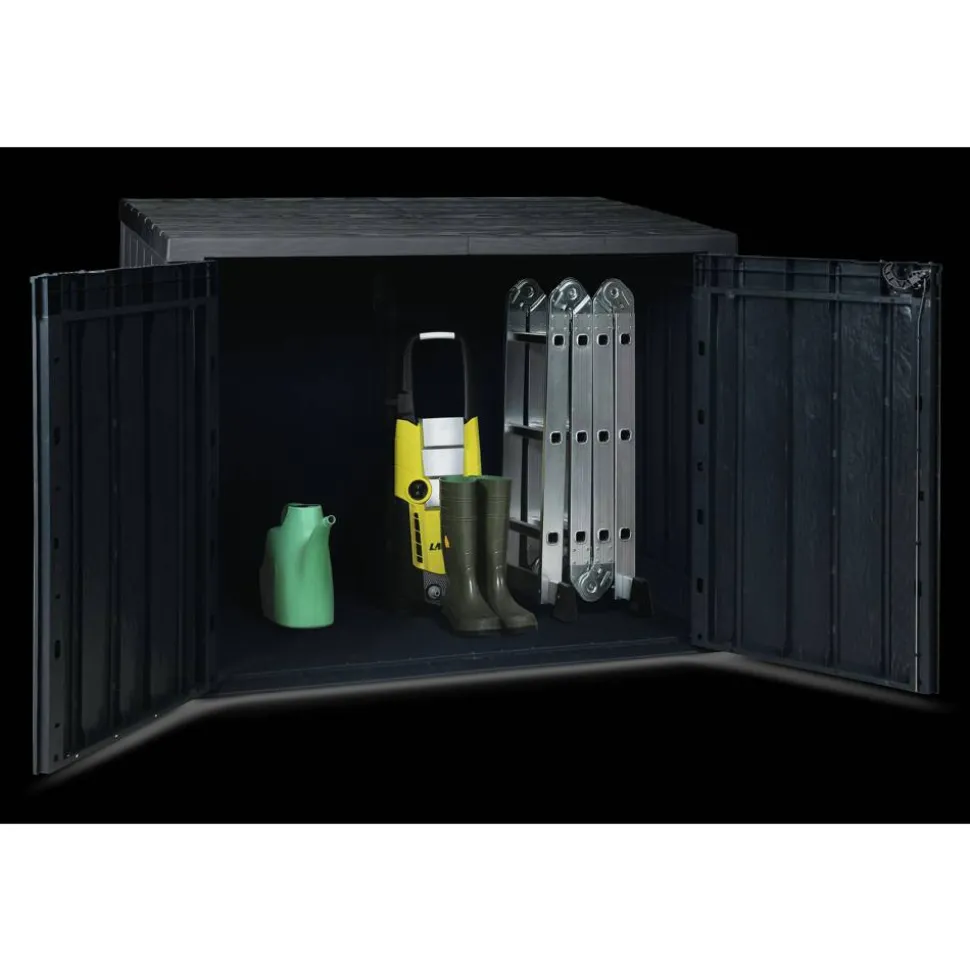 Gartenbox 'Stora Way Plus 2' Polypropylen anthrazit 178 x 140 x 109 cm