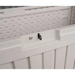 Gartenbox 'Alba' 380 l Kunststoff cremefarben 128 x 63 x 64 cm