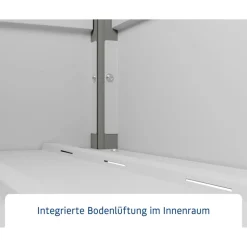 Gartenbox 'Euroline' Stahl/Metall 136 x 72,5 x 67,2 cm