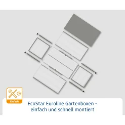 Gartenbox 'Euroline' Stahl/Metall 166 x 72,5 x 87,2 cm