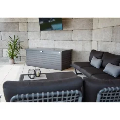 Gartenbox 'FreizeitBox 180' Stahl dunkelgrau 181 x 71 x 79 cm