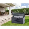 Gartenbox Stahlblech anthrazit 132 x 62 x 62 cm