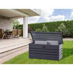 Gartenbox Stahlblech anthrazit 132 x 62 x 62 cm