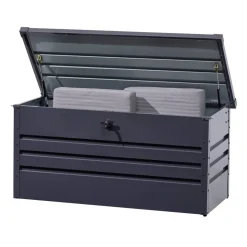 Gartenbox Stahlblech anthrazit 132 x 62 x 62 cm