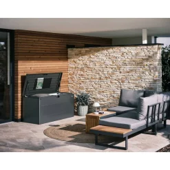 Gartenbox 'StyleBox 140' Stahl dunkelgrau 140 x 71 x 60 cm