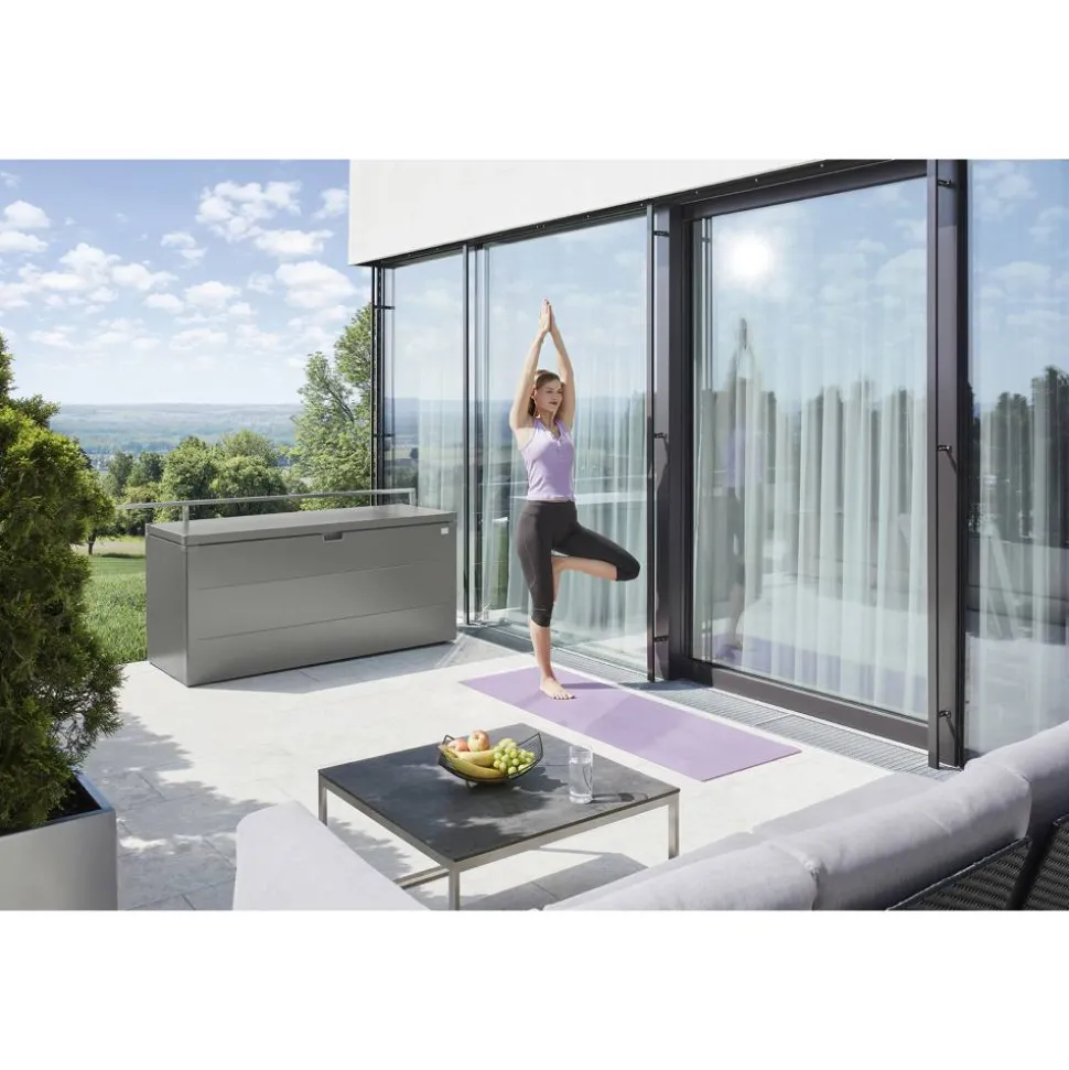 Gartenbox 'StyleBox 170' Stahl grau 170 x 81 x 70 cm