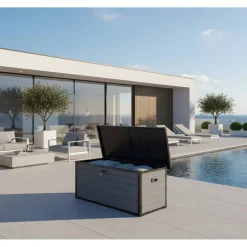 Gartenbox XXL 'Silva' 570 l Kunststoff anthrazit 150 x 74 x 66 cm