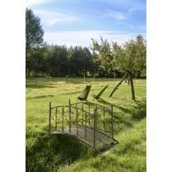 Gartenbrücke 'Taupo' Metall schwarzbraun 81,5 x 94,5 x 120,5 cm