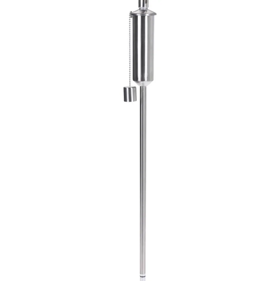 Gartenfackel Edelstahl silber 115 cm