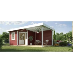 Gartenhaus '213 B+' 593 x 298 cm, rot