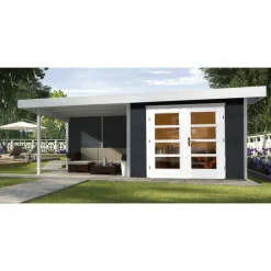 Gartenhaus '126 B+' anthrazit, 590 x 301 cm