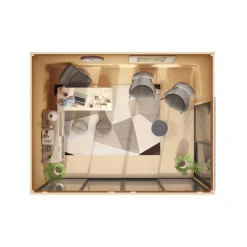 Gartenhaus '412 Gr.2' anthrazit 418 x 239,4 x 321,9 cm