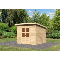 Gartenhaus 'Berseburg 6' Fichtenholz naturbelassen 219 x 242 x 240 cm