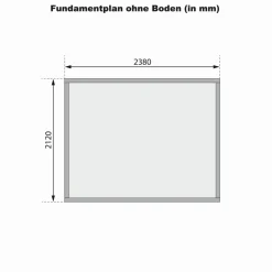 Gartenhaus 'Blitz' Fichtenholz naturbelassen 242 x 211 x 217 cm