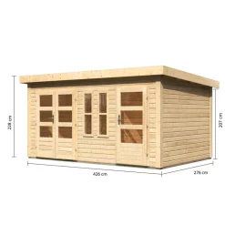 Gartenhaus 'Flehingen 2' 426 x 276 x 228 cm naturfarben