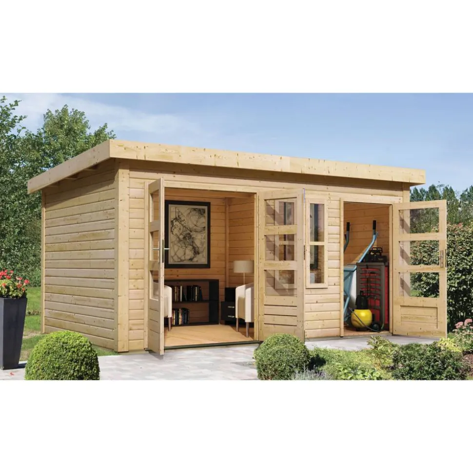 Gartenhaus 'Flehingen 2' 426 x 276 x 228 cm naturfarben