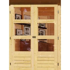 Gartenhaus 'Gramberg 2' Fichtenholz naturbelassen 201 x 186 x 186 cm